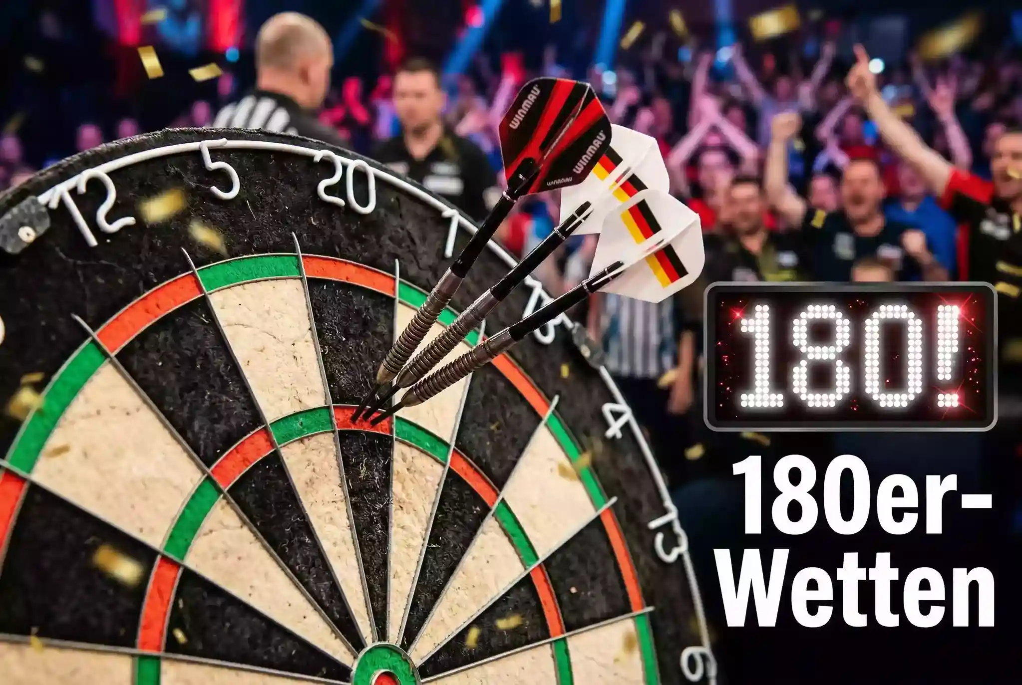 Darts-WM Spielplan 2026 — Zeitplan-Tafel neben einem Dartboard